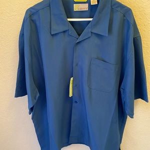 Short sleeve men’s shirt slate blue